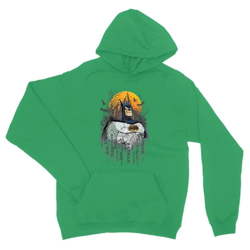 Zöld Batman unisex kapucnis pulóver - Batman Comic Grunge