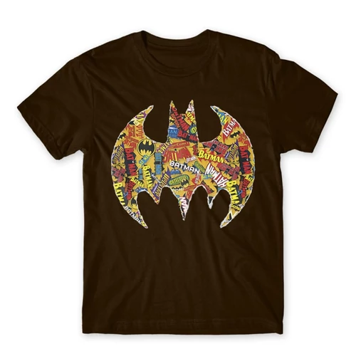 Barna Batman férfi rövid ujjú póló - Batman Comics Logó