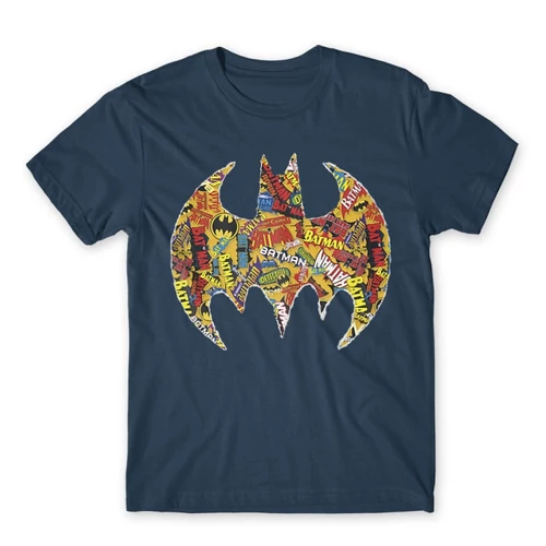 Denim Batman férfi rövid ujjú póló - Batman Comics Logó