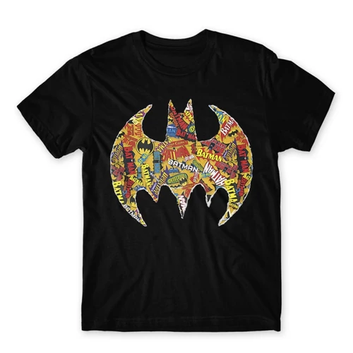 Fekete Batman férfi rövid ujjú póló - Batman Comics Logó