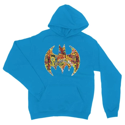 Zafírkék Batman unisex kapucnis pulóver - Comics Logó