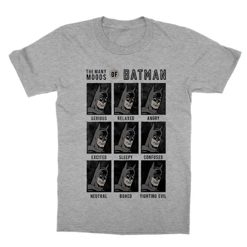 Sportszürke Batman gyerek rövid ujjú póló - Batman moods