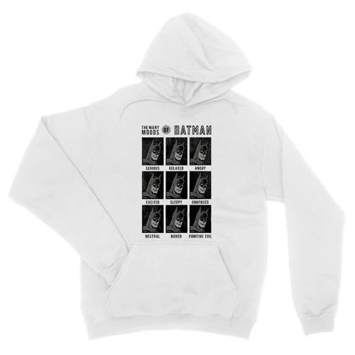 Fehér Batman unisex kapucnis pulóver - Batman moods