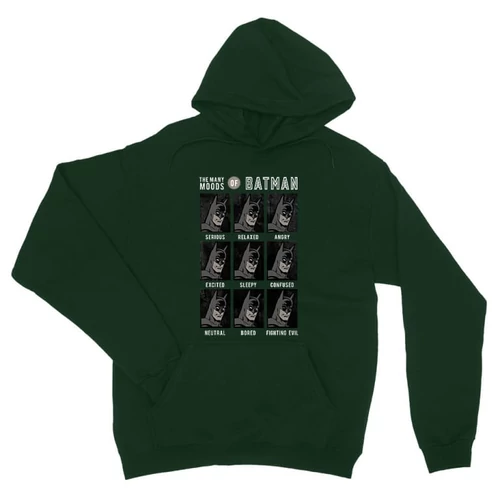 Sötétzöld Batman unisex kapucnis pulóver - Batman moods