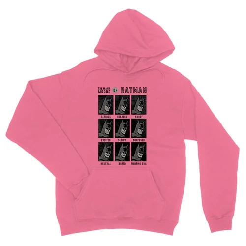 Világos rózsaszín Batman unisex kapucnis pulóver - Batman moods