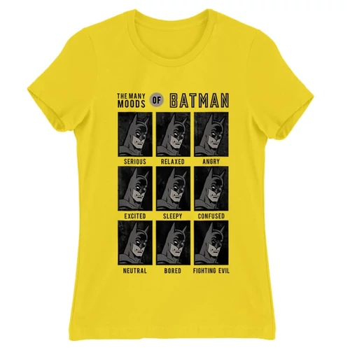 Citromsárga Batman női rövid ujjú póló - Batman moods