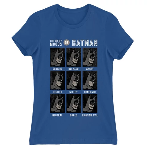 Királykék Batman női rövid ujjú póló - Batman moods