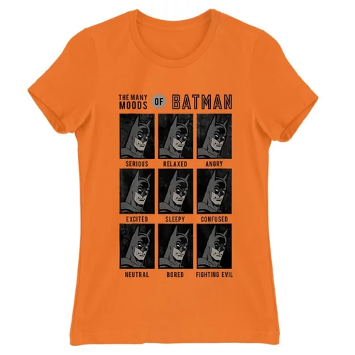 Narancs Batman női rövid ujjú póló - Batman moods