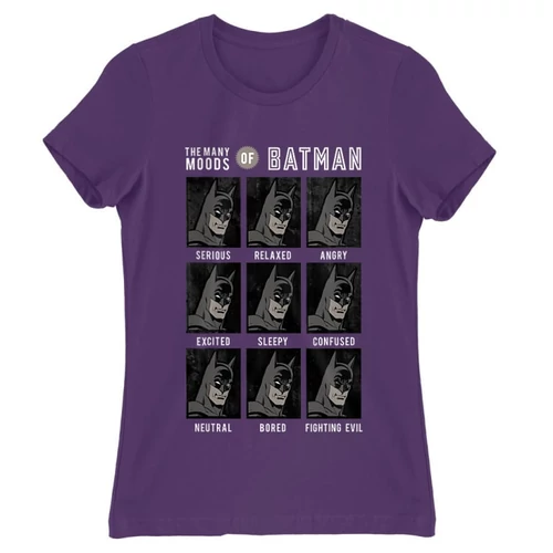 Sötétlila Batman női rövid ujjú póló - Batman moods