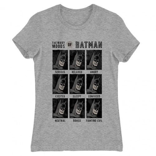 Sportszürke Batman női rövid ujjú póló - Batman moods