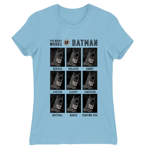Világoskék Batman női rövid ujjú póló - Batman moods