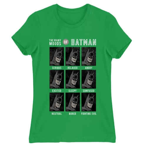Zöld Batman női rövid ujjú póló - Batman moods