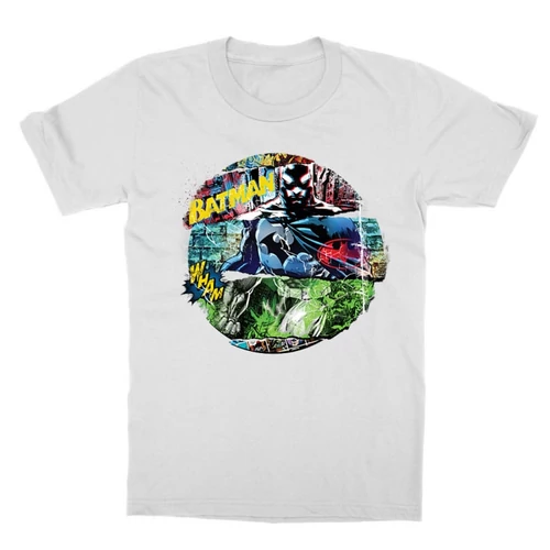 Fehér Batman gyerek rövid ujjú póló - Batman Circle