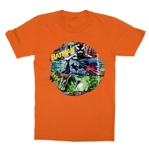 Narancs Batman gyerek rövid ujjú póló - Batman Circle
