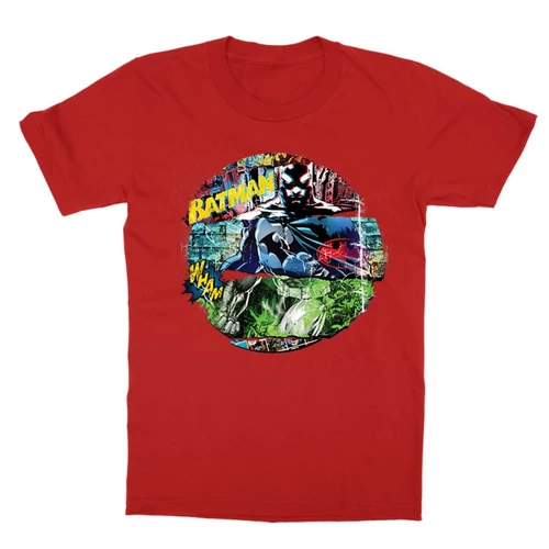Piros Batman gyerek rövid ujjú póló - Batman Circle