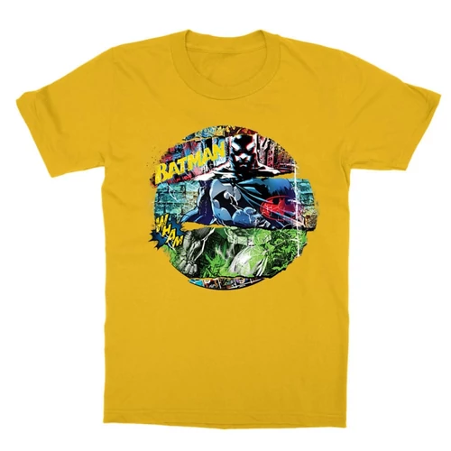 Sárga Batman gyerek rövid ujjú póló - Batman Circle