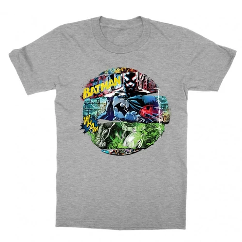 Sportszürke Batman gyerek rövid ujjú póló - Batman Circle