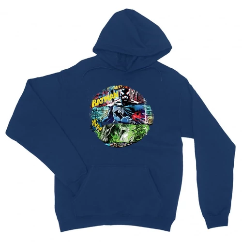 Királykék Batman unisex kapucnis pulóver - Batman Circle