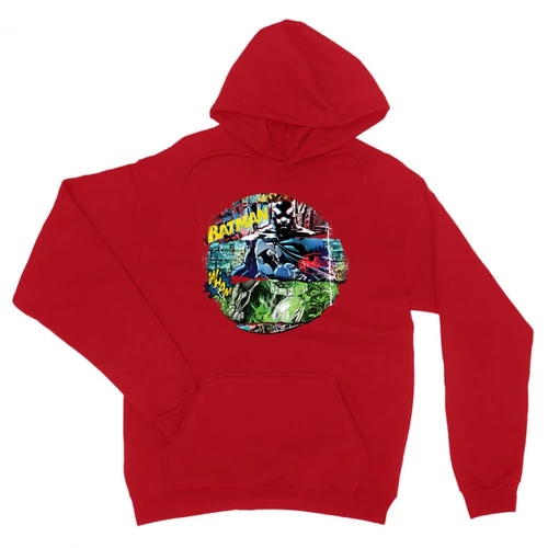 Piros Batman unisex kapucnis pulóver - Batman Circle