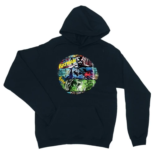 Sötétkék Batman unisex kapucnis pulóver - Batman Circle