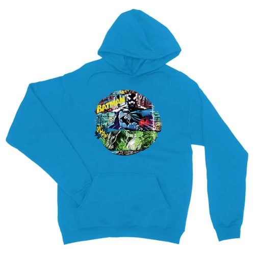 Zafírkék Batman unisex kapucnis pulóver - Batman Circle