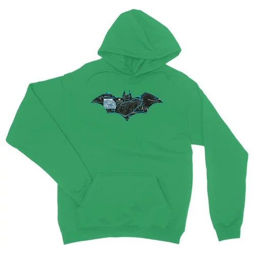 Zöld Batman unisex kapucnis pulóver - Digital logó
