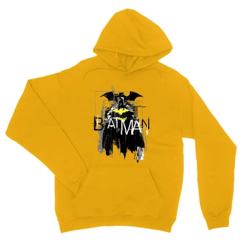 Sárga Batman unisex kapucnis pulóver - Grunge