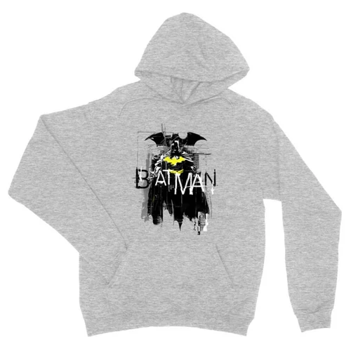 Sportszürke Batman unisex kapucnis pulóver - Grunge