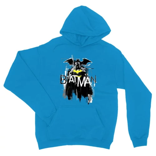 Zafírkék Batman unisex kapucnis pulóver - Grunge