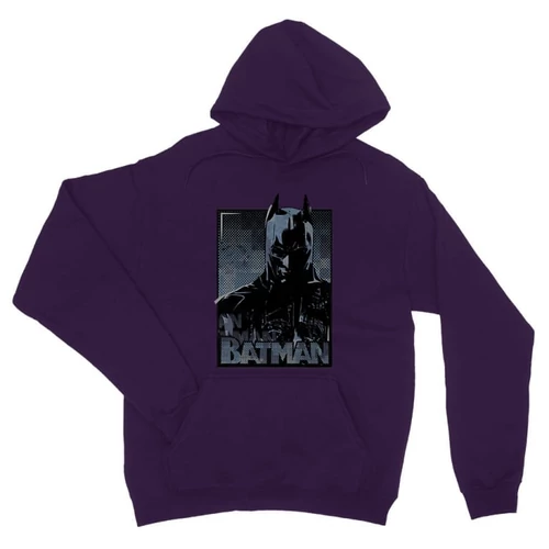 Sötétlila Batman unisex kapucnis pulóver - Batman Comics