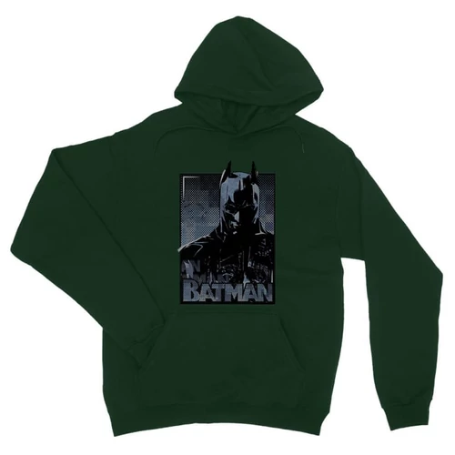 Sötétzöld Batman unisex kapucnis pulóver - Batman Comics