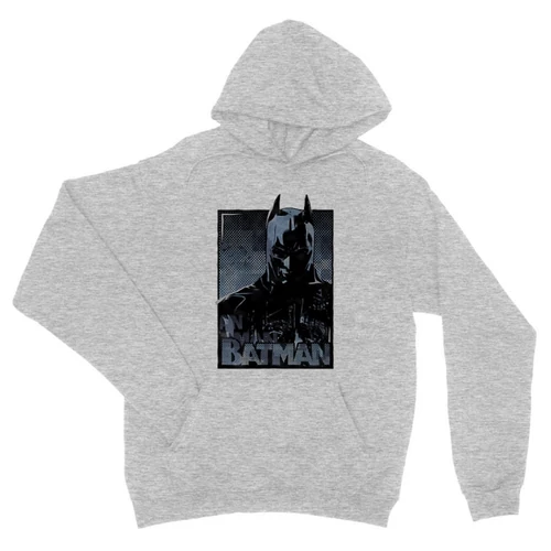 Sportszürke Batman unisex kapucnis pulóver - Batman Comics