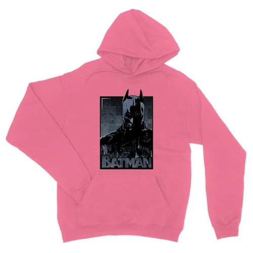 Világos rózsaszín Batman unisex kapucnis pulóver - Batman Comics
