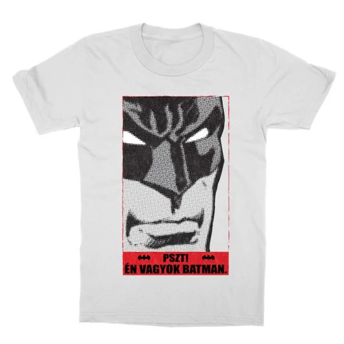 Fehér Batman gyerek rövid ujjú póló - Pszt! Én vagyok Batman