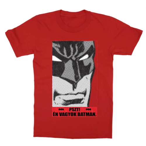Piros Batman gyerek rövid ujjú póló - Pszt! Én vagyok Batman