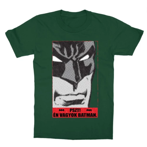 Sötétzöld Batman gyerek rövid ujjú póló - Pszt! Én vagyok Batman
