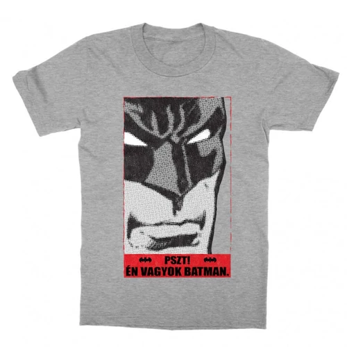 Sportszürke Batman gyerek rövid ujjú póló - Pszt! Én vagyok Batman