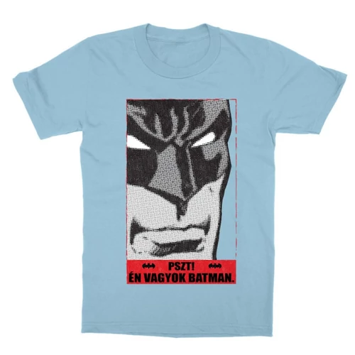 Világoskék Batman gyerek rövid ujjú póló - Pszt! Én vagyok Batman