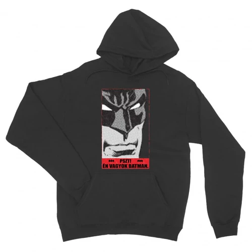 Sötétszürke Batman unisex kapucnis pulóver - Pszt! Én vagyok Batman