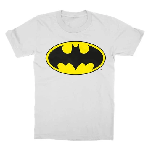 Fehér Batman gyerek rövid ujjú póló - Logó