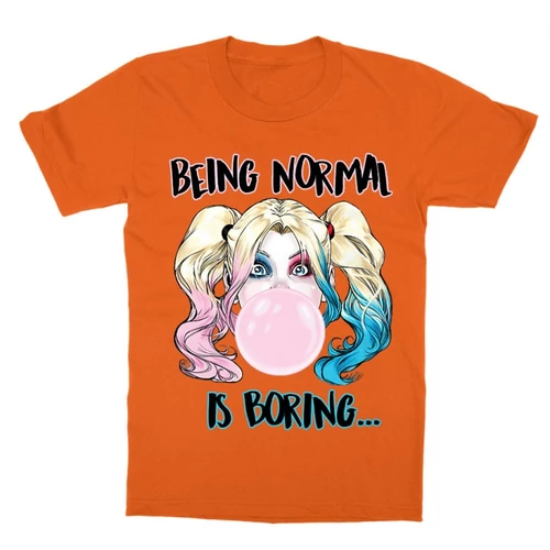 Narancs Harley Quinn gyerek rövid ujjú póló - Being Normal Is Boring