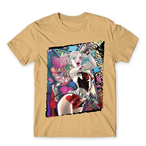 Homok Harley Quinn férfi rövid ujjú póló - Harley Poster