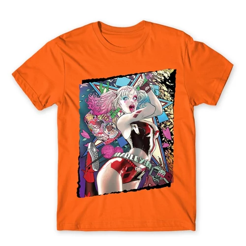 Narancs Harley Quinn férfi rövid ujjú póló - Harley Poster