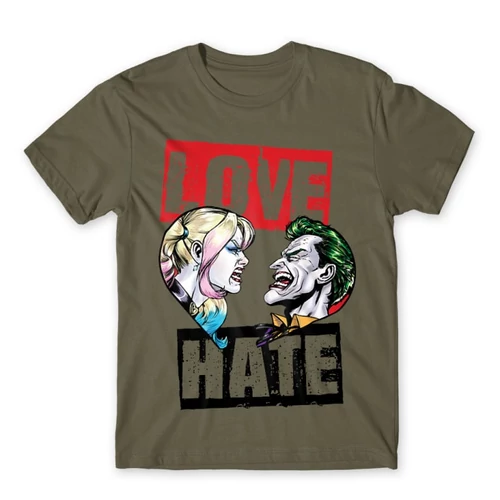 Cink Harley Quinn férfi rövid ujjú póló - Joker and Harley love