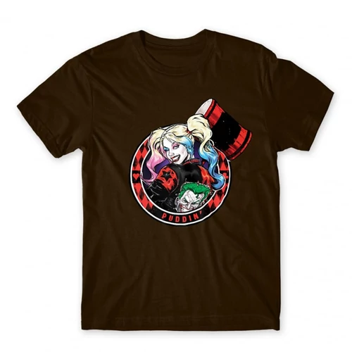 Barna Harley Quinn férfi rövid ujjú póló - Puddin'