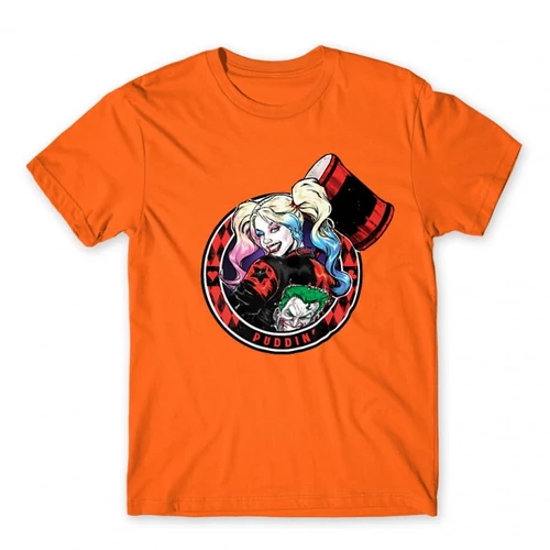 Narancs Harley Quinn férfi rövid ujjú póló - Puddin'