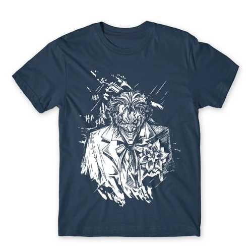 Denim Joker férfi rövid ujjú póló - Joker Grunge