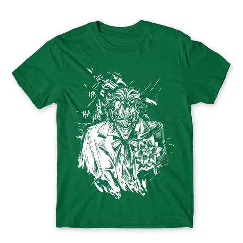Zöld Joker férfi rövid ujjú póló - Joker Grunge