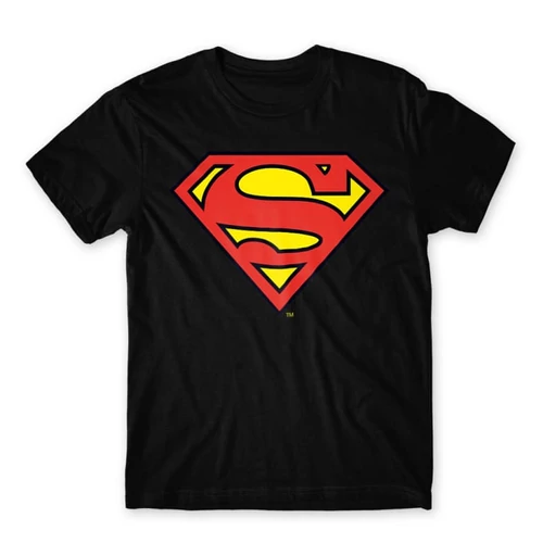 Fekete Superman - férfi rövid ujjú póló - Classic Logó