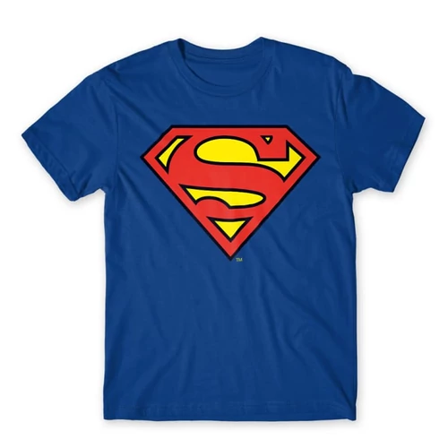 Királykék Superman - férfi rövid ujjú póló - Classic Logó